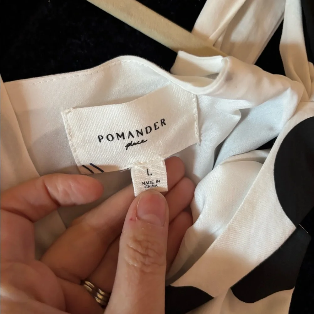 Pomander place Conrad dress in white and black polka dots - size large - Picture 8 of 10